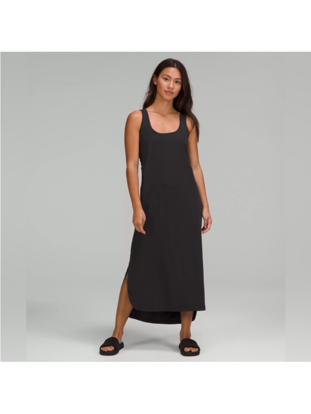 lululemon athletica Black Scoop Neck Maxi Tank